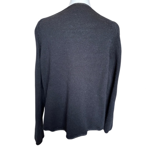 Heirloom Collectibles Vintage embroidered black cardigan w/ beautiful beading M - Picture 3 of 5